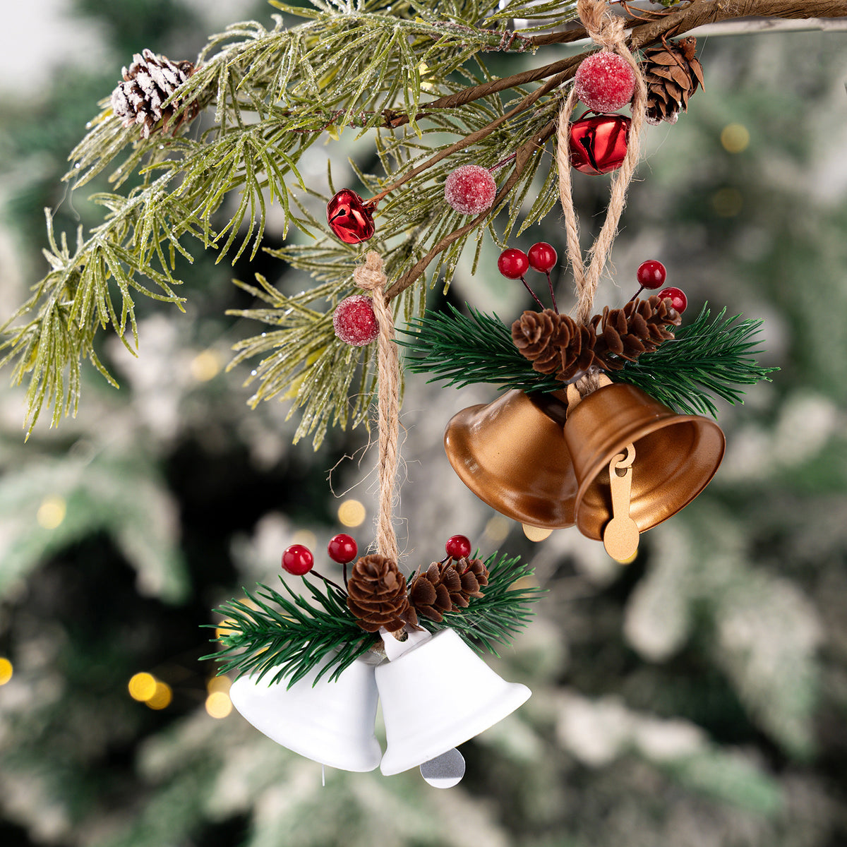 Christmas Golden Bell Tree Pendant