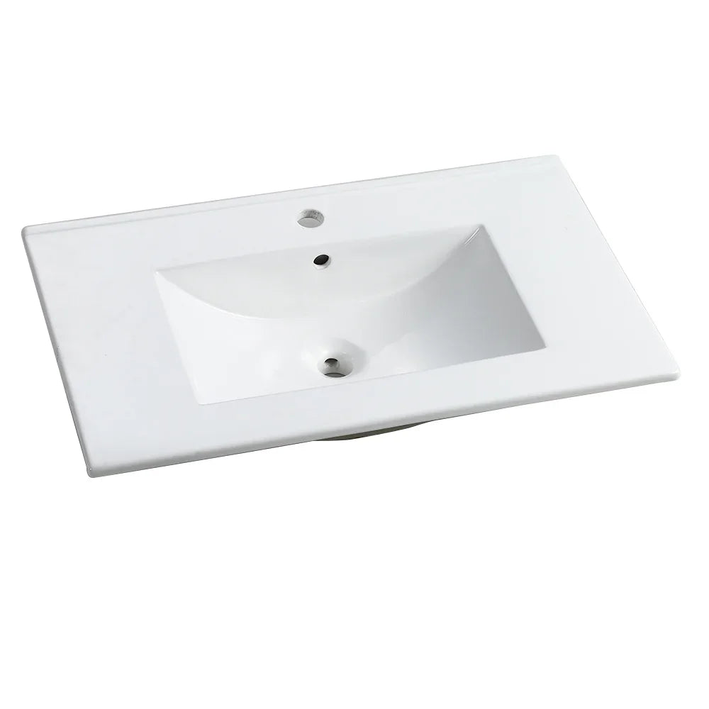 White 30 inch ceramic bathroom sink basin by eprolo