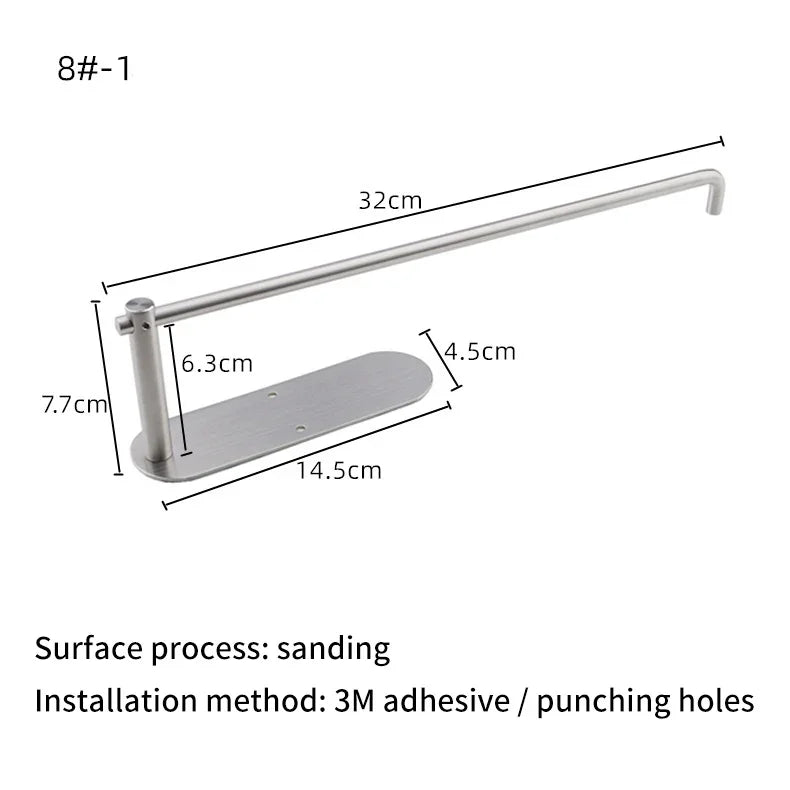 eprolo stainless steel kitchen roll holder with dimensions and sanding surface process