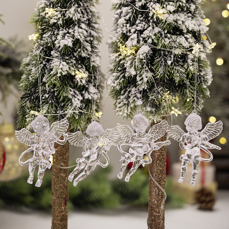 4PC Christmas Decorations Ornaments Transparent