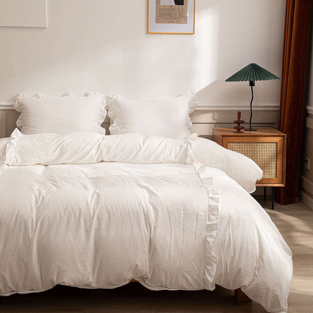 Cotton Surface Ruffled Quilt Cover Kit