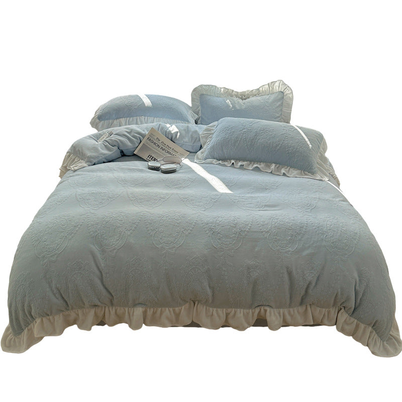 princess style milk velvet four piece set