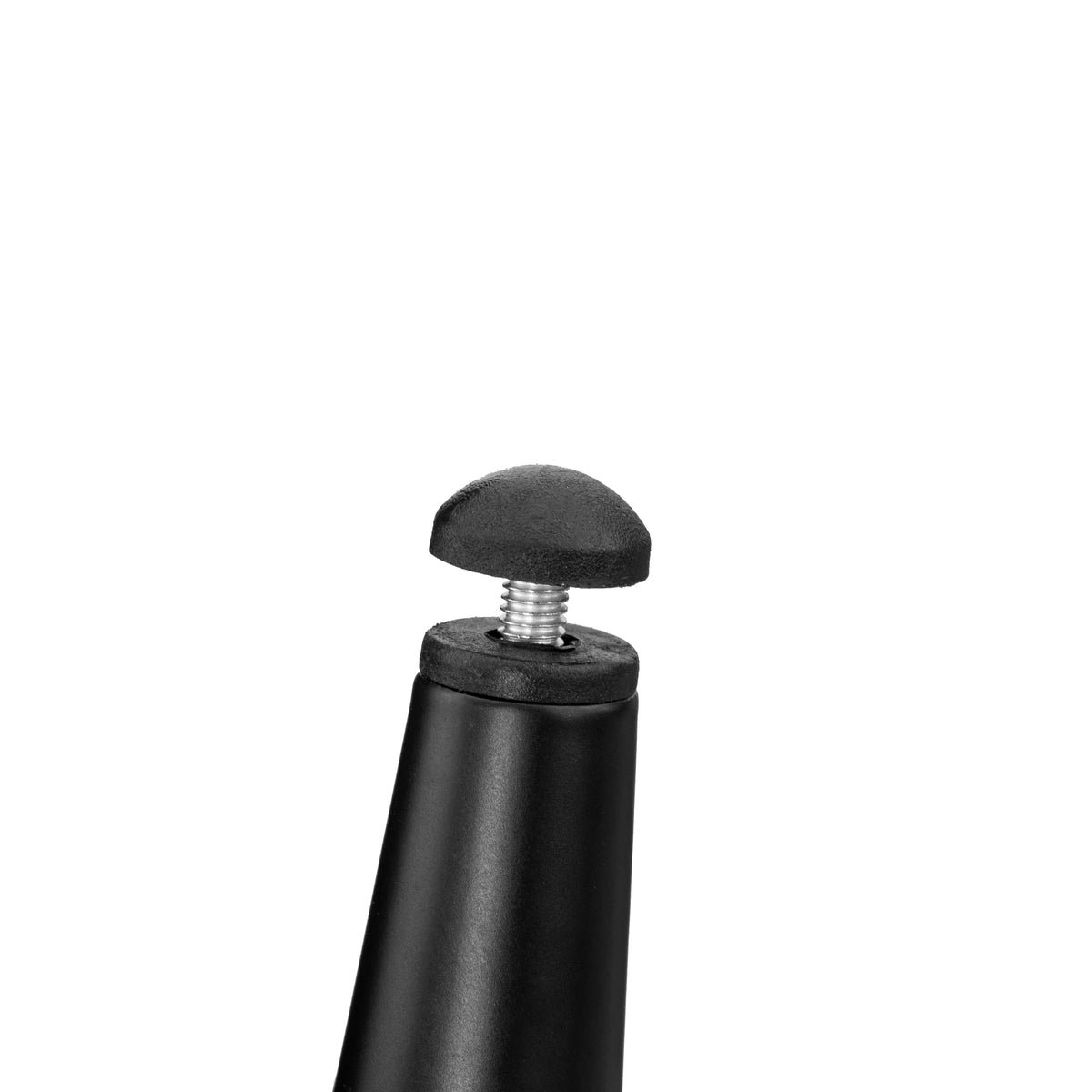 Adjustable black leveling foot on a modern steel night stand cabinet by eprolo