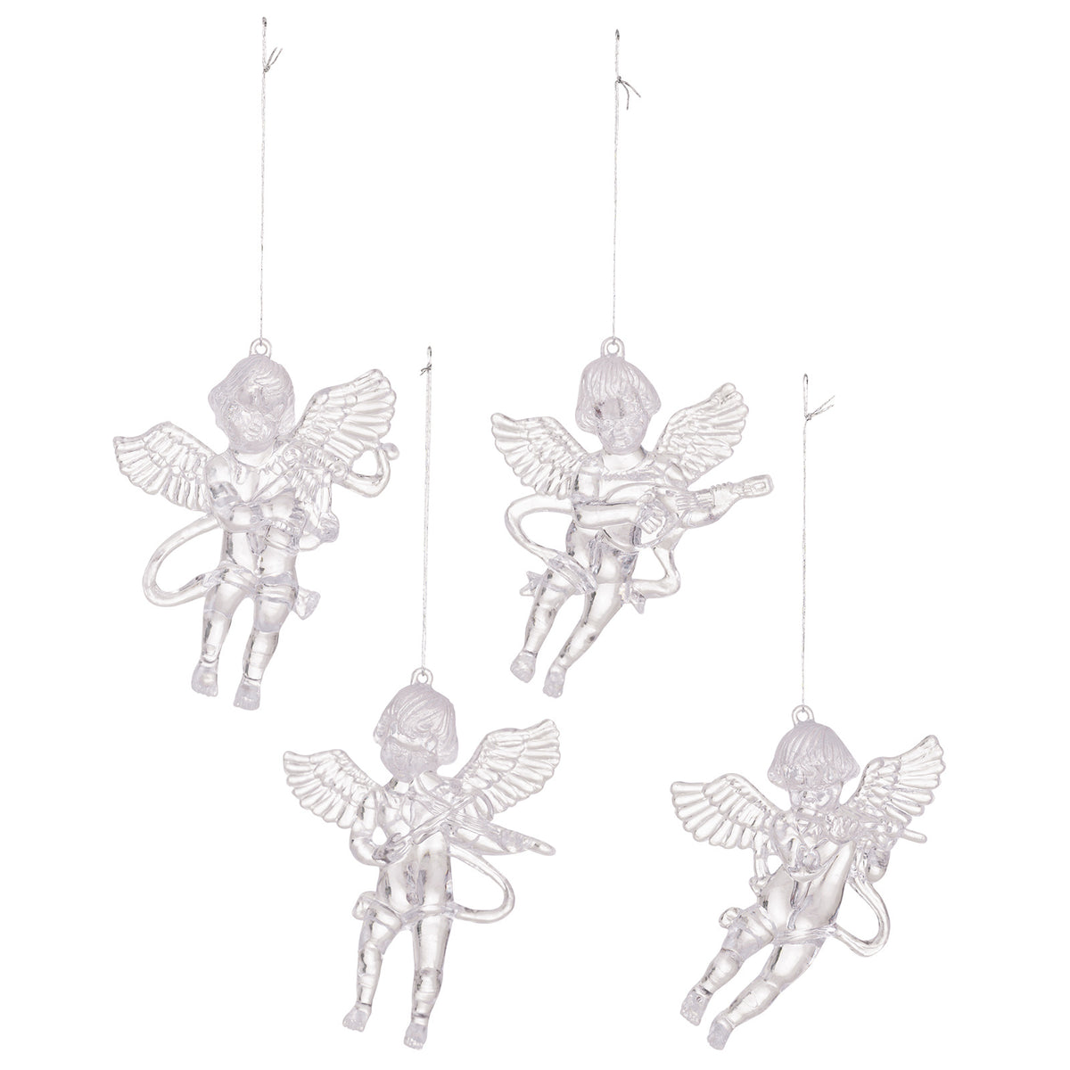 4PC Christmas Decorations Ornaments Transparent
