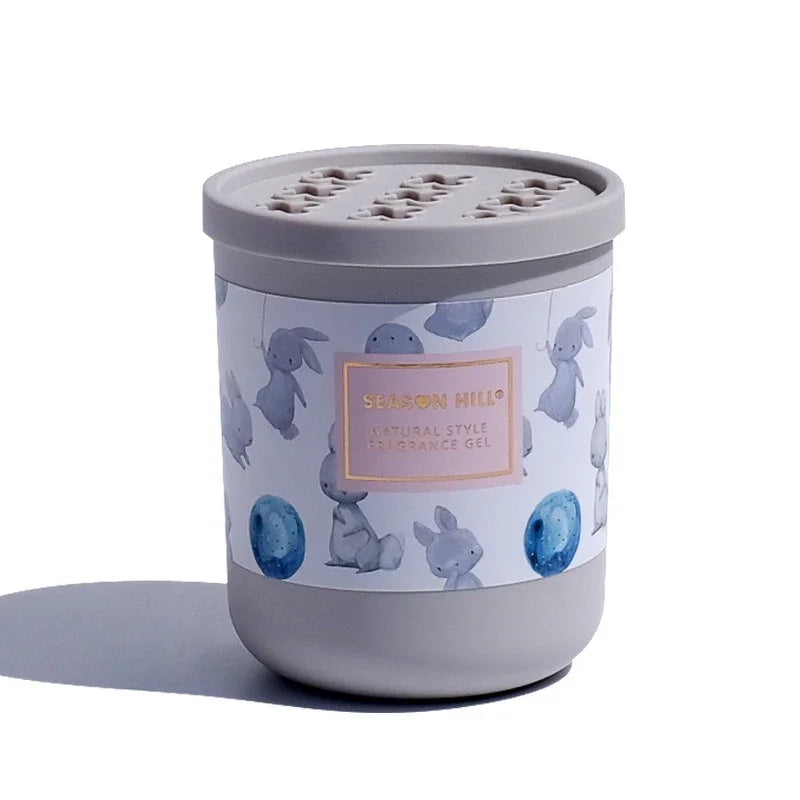 eprolo car balm solid perfume with cute bunny pattern fragrance gel for car or bathroom