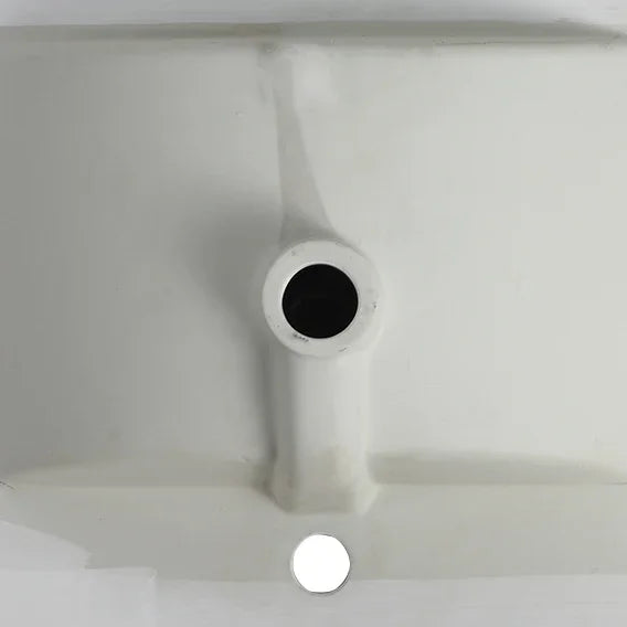 White ceramic bathroom sink basin drain hole by eprolo