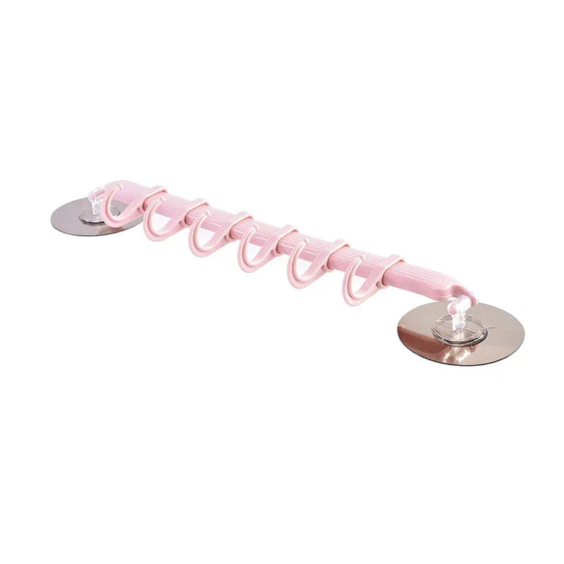 Pink eprolo seamless nail-free adhesive hook for bathroom and kitchen organization