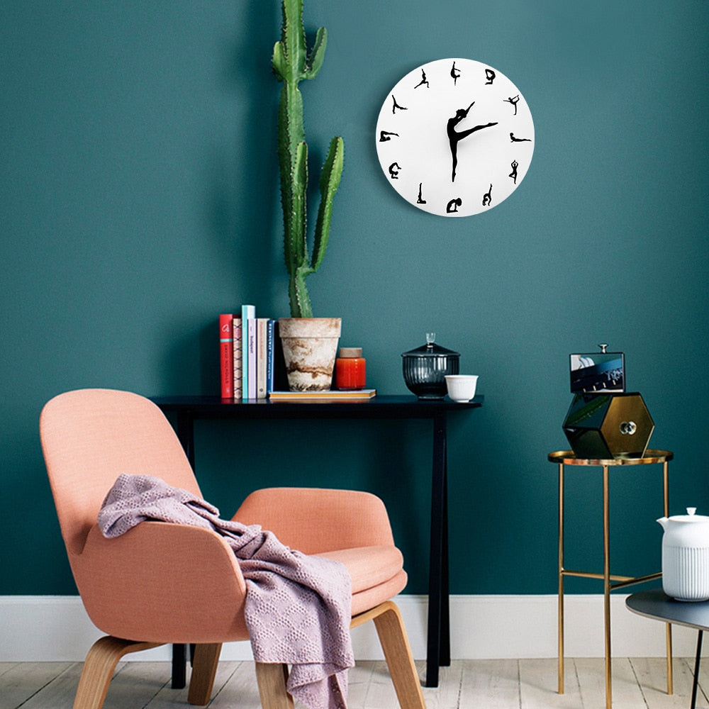 Yoga Postures Wall Clock