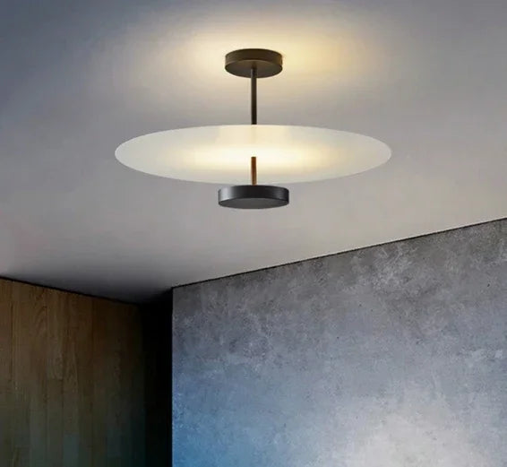 Modern eprolo LED ceiling light with a white circular disc and black accents