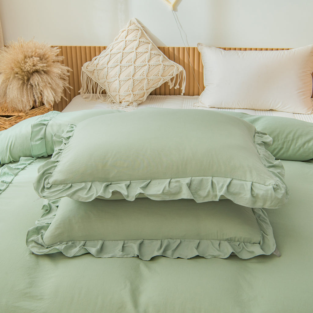 Cotton Surface Ruffled Quilt Cover Kit