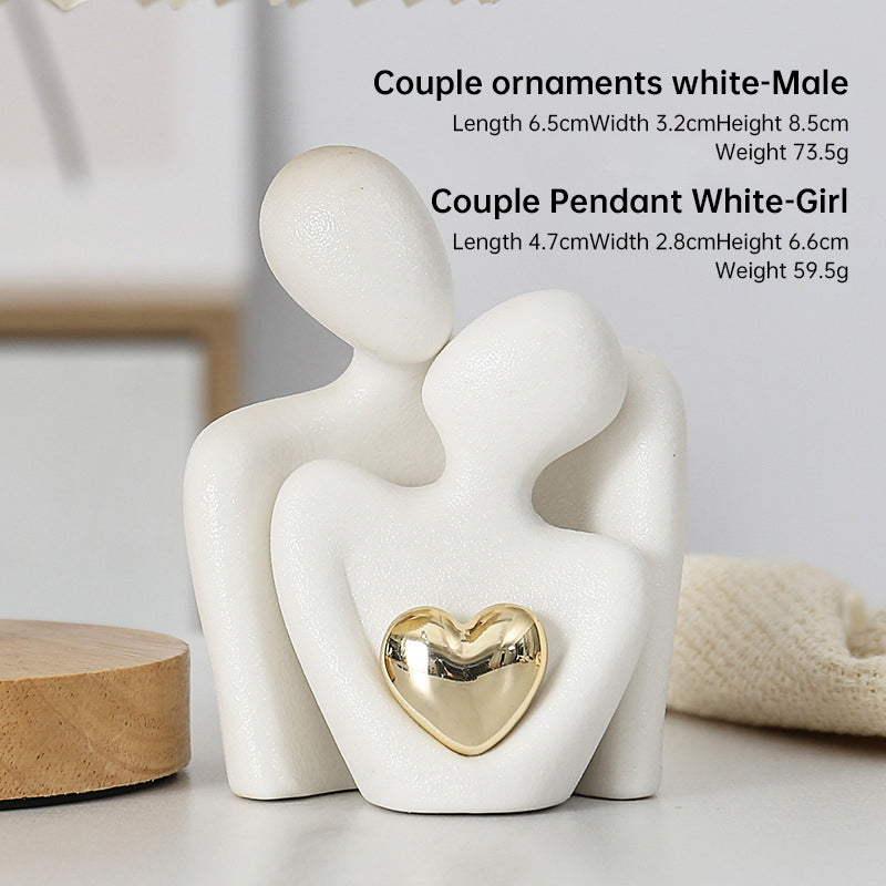 Creative couple figure decoration Newlywed home decoration Lover sculpture decoration