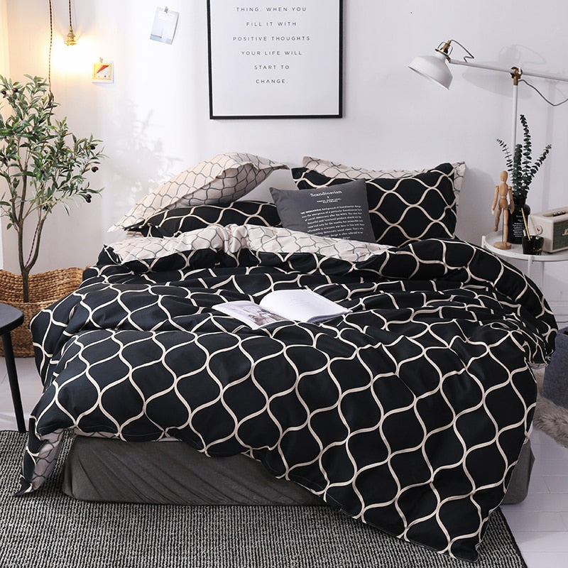 Super King Duvet Cover Sets Marble Single Queen Size