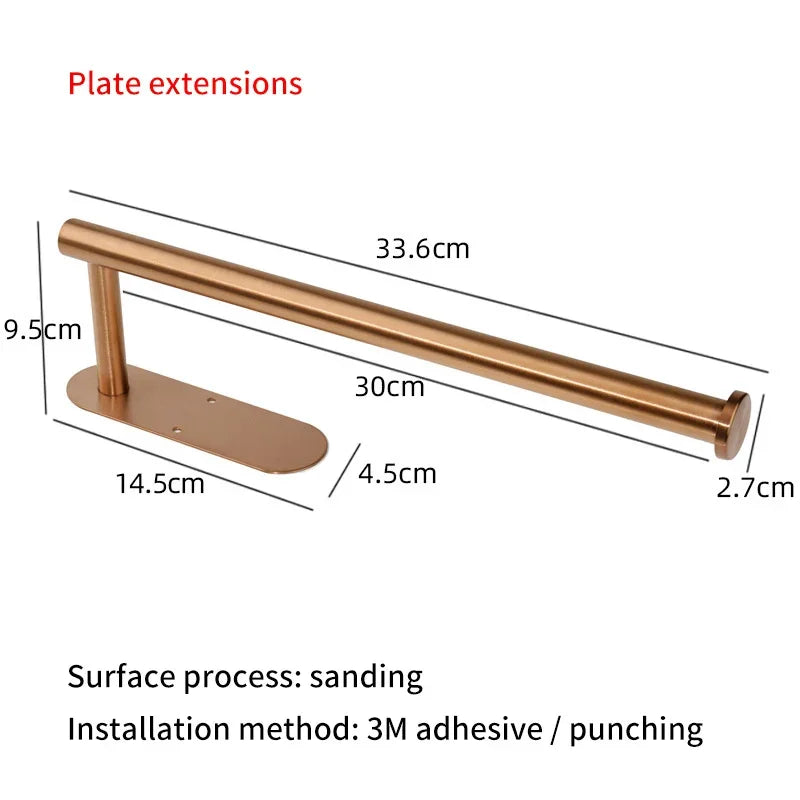 eprolo brushed gold stainless steel kitchen paper towel holder with dimensions
