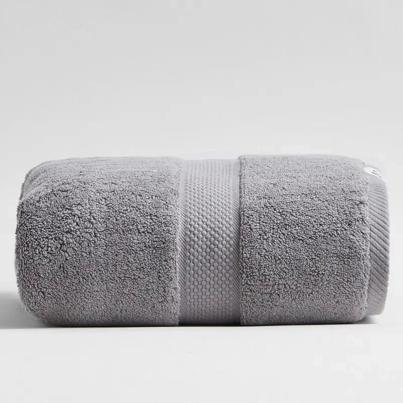 Luxury 800g gray cotton bath towel by eprolo, extra large size for bathroom or beach use.